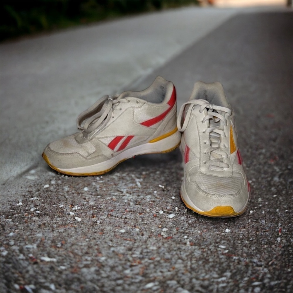 Reebok yellow and coral tennis shoes - Picture 1 of 4